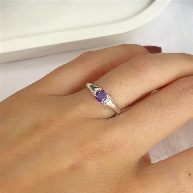 ANEL PRATA 925 FORMATURA SOLITÁRIO ZIRCÔNIA COLORIDA