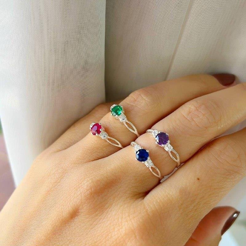 ANEL PRATA 925 FORMATURA ZIRCÔNIA COLORIDA VAZADO