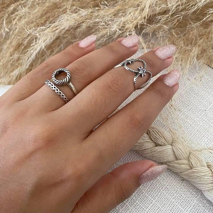 ANEL PRATA 925 GEOMETRICO CÍRCULO CORDA