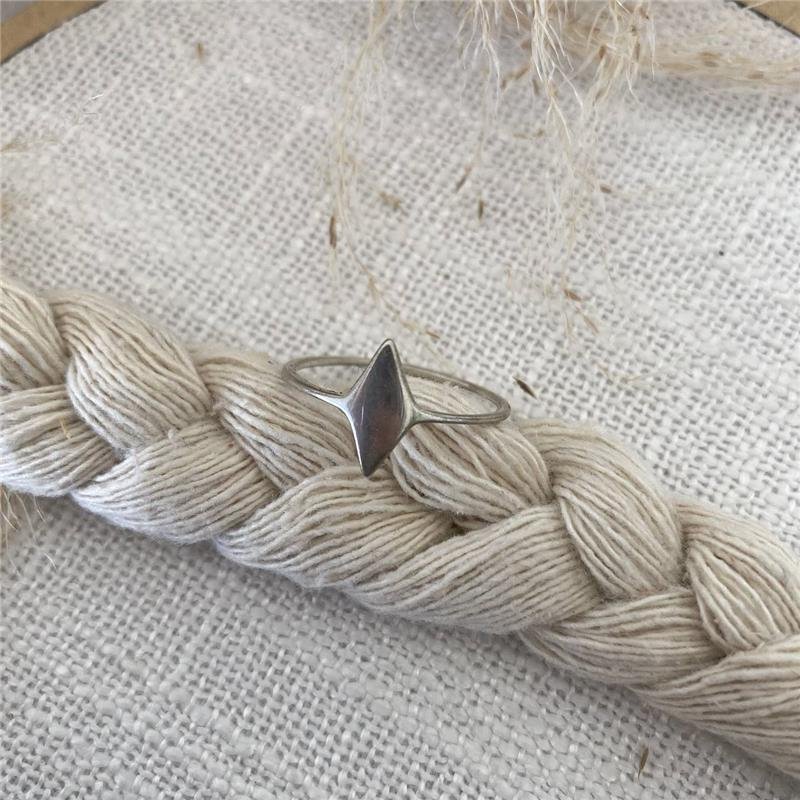 ANEL PRATA 925 GEOMÉTRICO LOSANGO