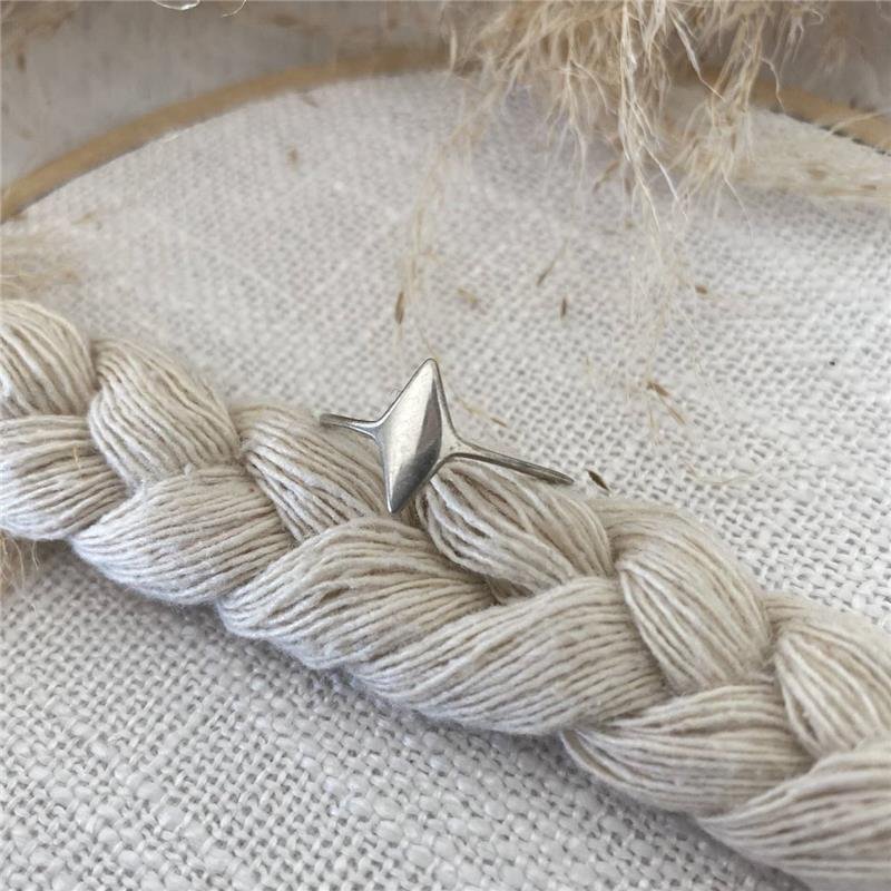 ANEL PRATA 925 GEOMÉTRICO LOSANGO