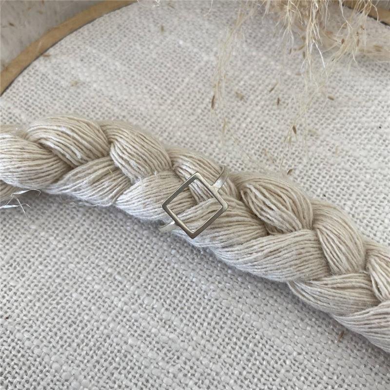 ANEL PRATA 925 GEOMETRICO QUADRADO