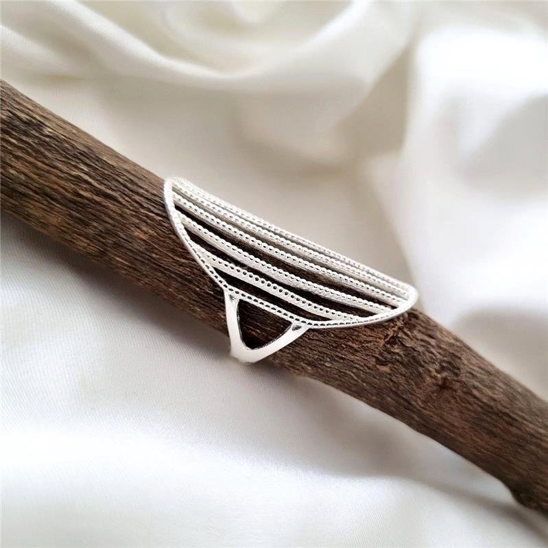 ANEL PRATA 925 GRANDE OVAL LINHAS