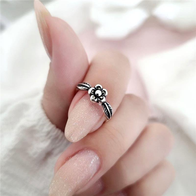 ANEL PRATA 925 INFANTIL FLORZINHA