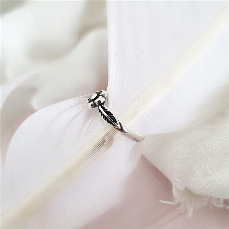 ANEL PRATA 925 INFANTIL FLORZINHA