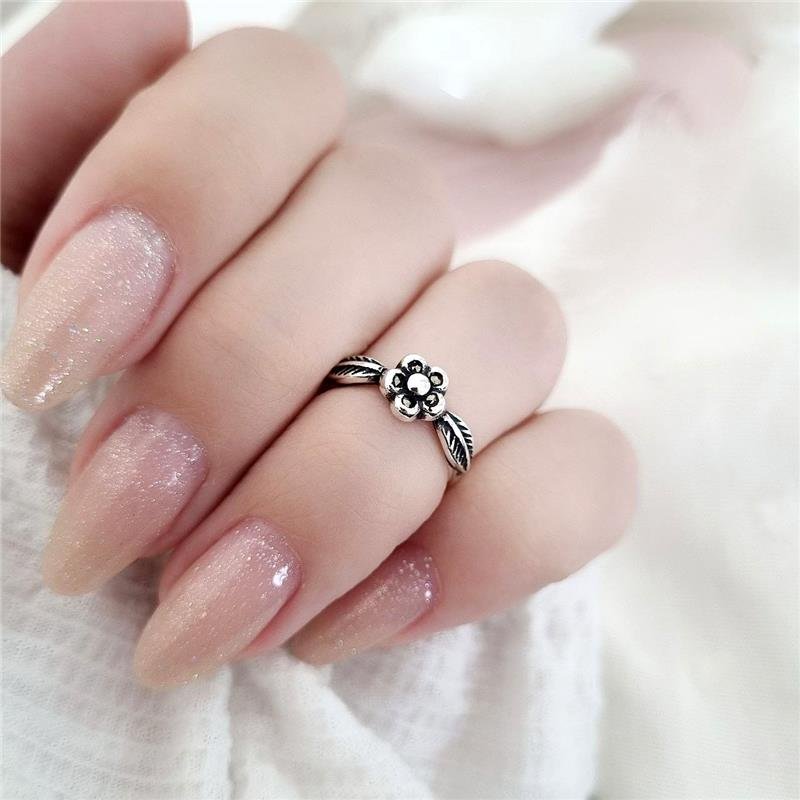 ANEL PRATA 925 INFANTIL FLORZINHA