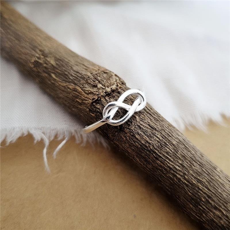 ANEL PRATA 925 LAÇO NÓ LISO