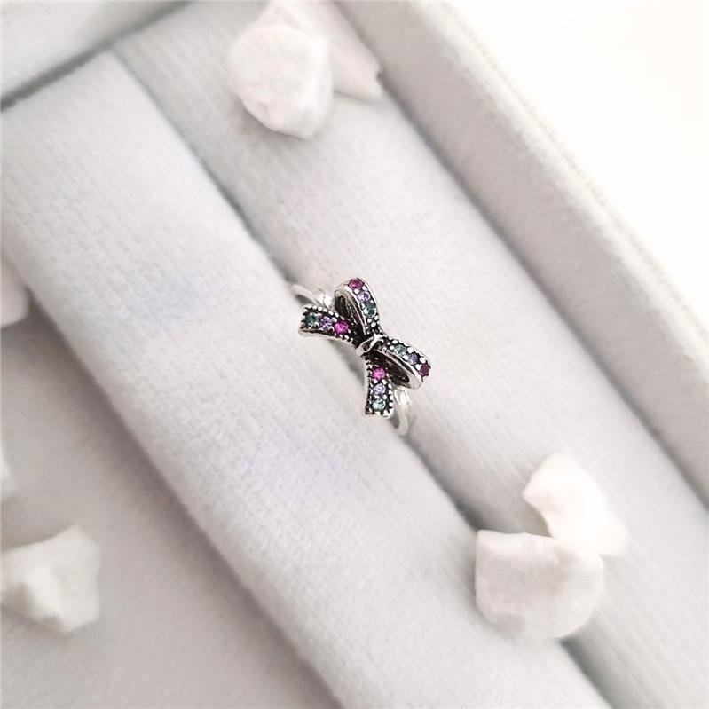 ANEL PRATA 925 LAÇO PEDRAS COLORIDAS