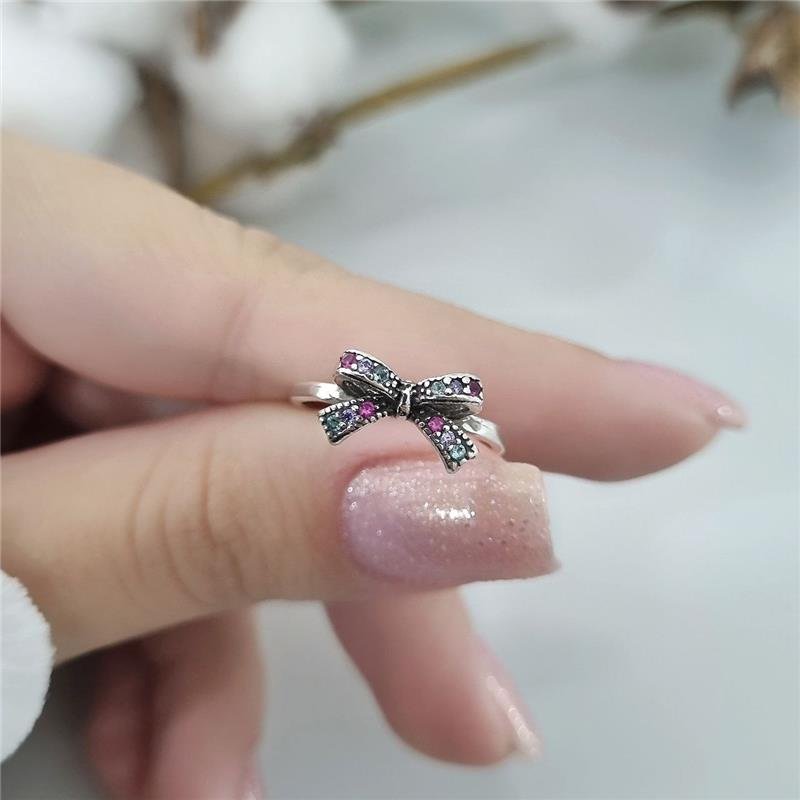 ANEL PRATA 925 LAÇO PEDRAS COLORIDAS