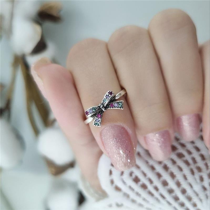 ANEL PRATA 925 LAÇO PEDRAS COLORIDAS