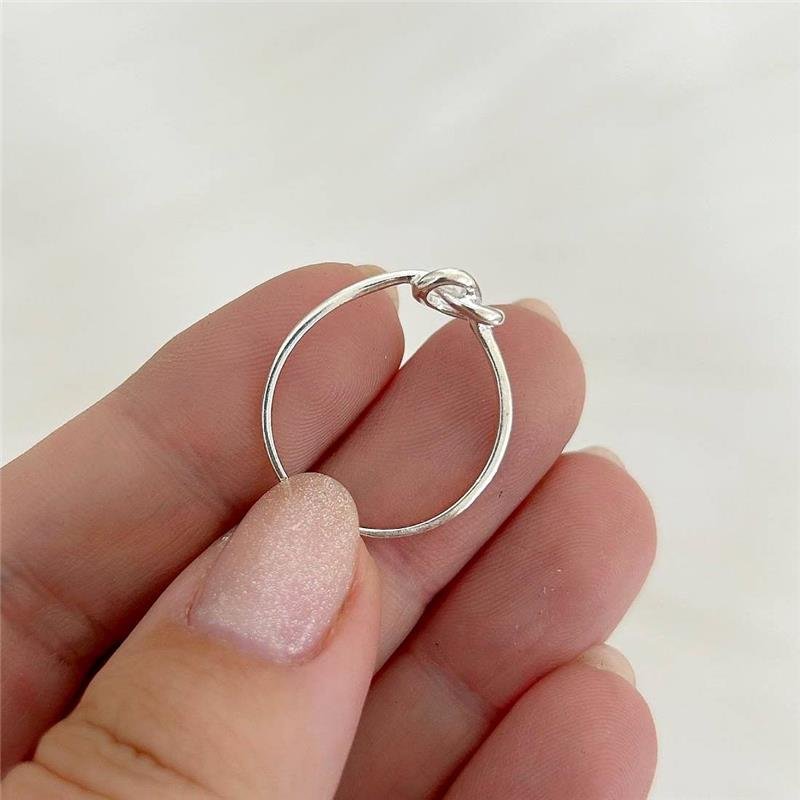 ANEL PRATA 925 LISO NÓ DE AMOR