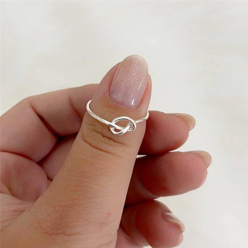 ANEL PRATA 925 LISO NÓ DE AMOR