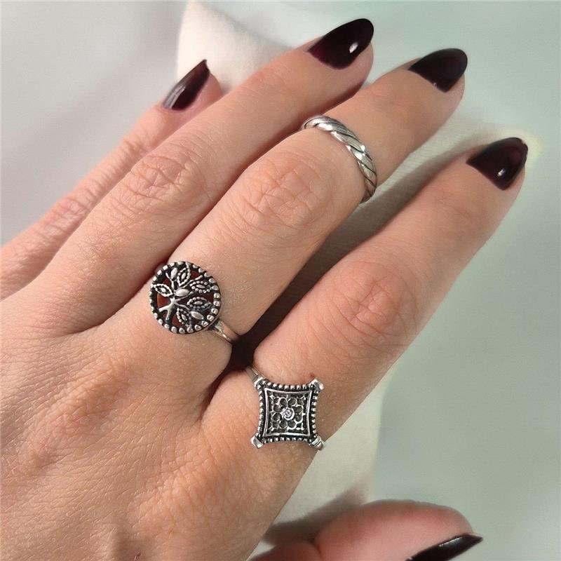 ANEL PRATA 925 LOSANGO TRABALHADO COM ZIRCONIA