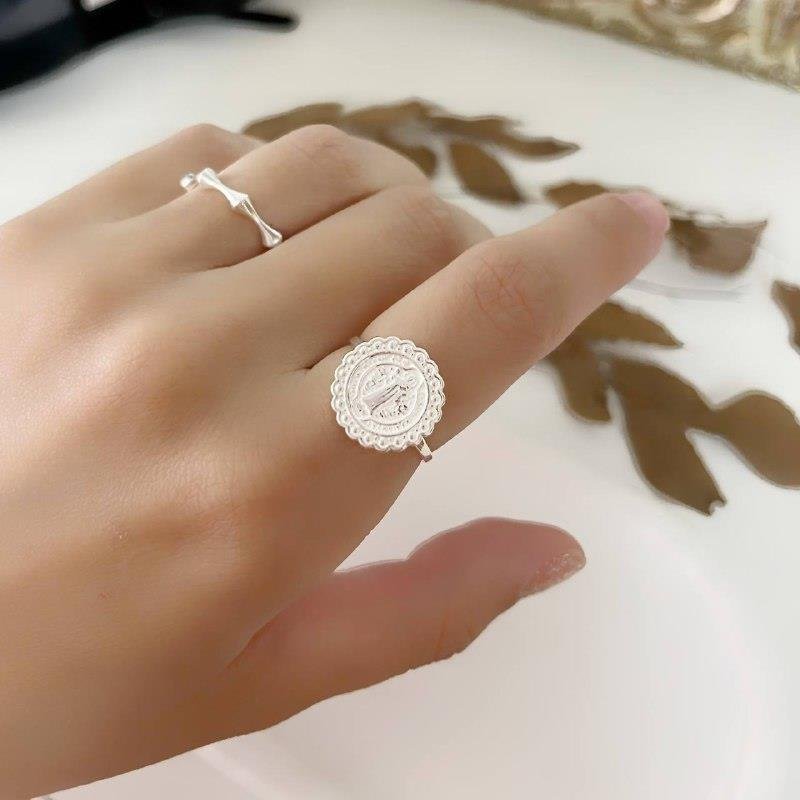 ANEL PRATA 925 MEDALHA SÃO BENTO