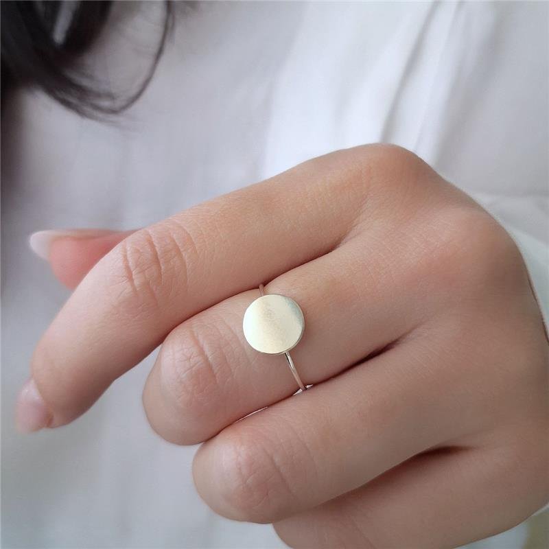 ANEL PRATA 925 MINIMALISTA CIRCULO