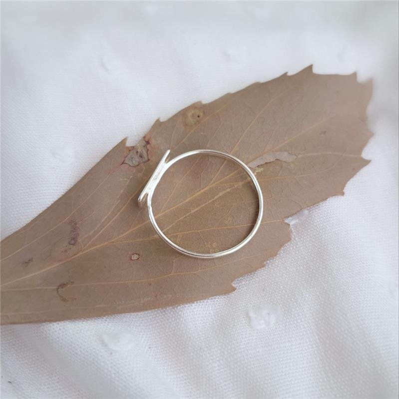 ANEL PRATA 925 MINIMALISTA RETANGULO