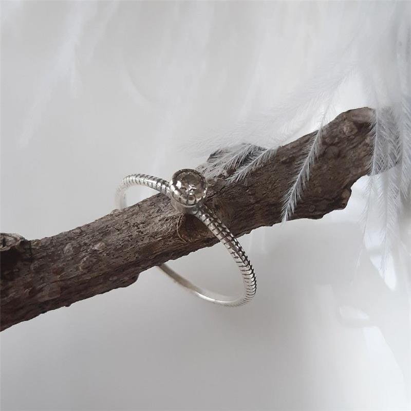 ANEL PRATA 925 NOIVADO ARO FINO COM PEDRA