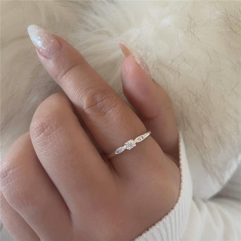 ANEL PRATA 925 NOIVADO SOLITÁRIO COM ZIRCÔNIA