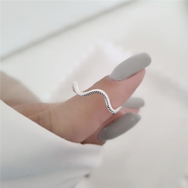 ANEL PRATA 925 ONDULADO ARO TRABALHADO