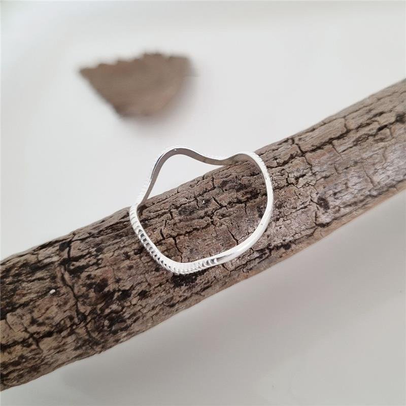 ANEL PRATA 925 ONDULADO ARO TRABALHADO