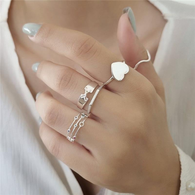 ANEL PRATA 925 ONDULADO ARO TRABALHADO