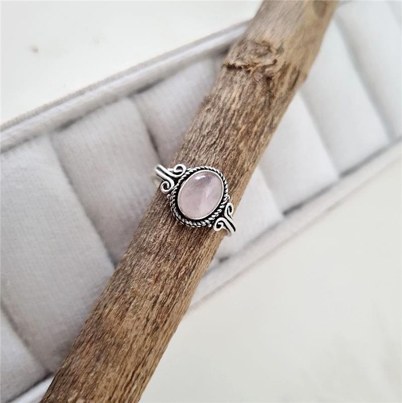 ANEL PRATA 925 PEDRA NATURAL OVAL