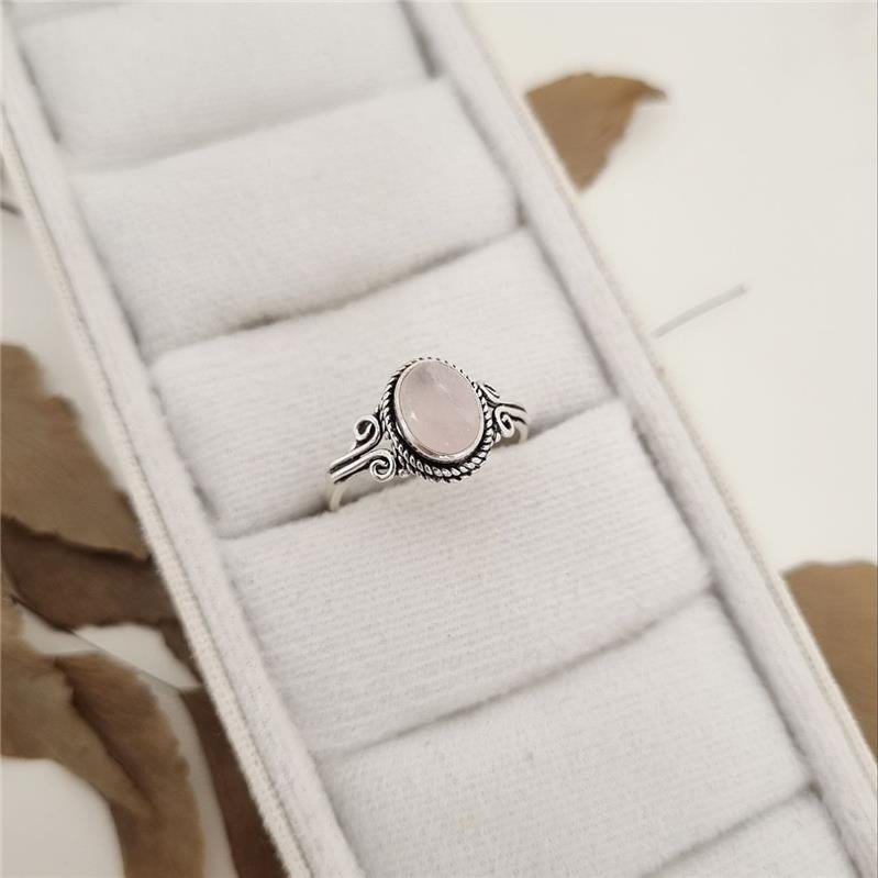 ANEL PRATA 925 PEDRA NATURAL OVAL