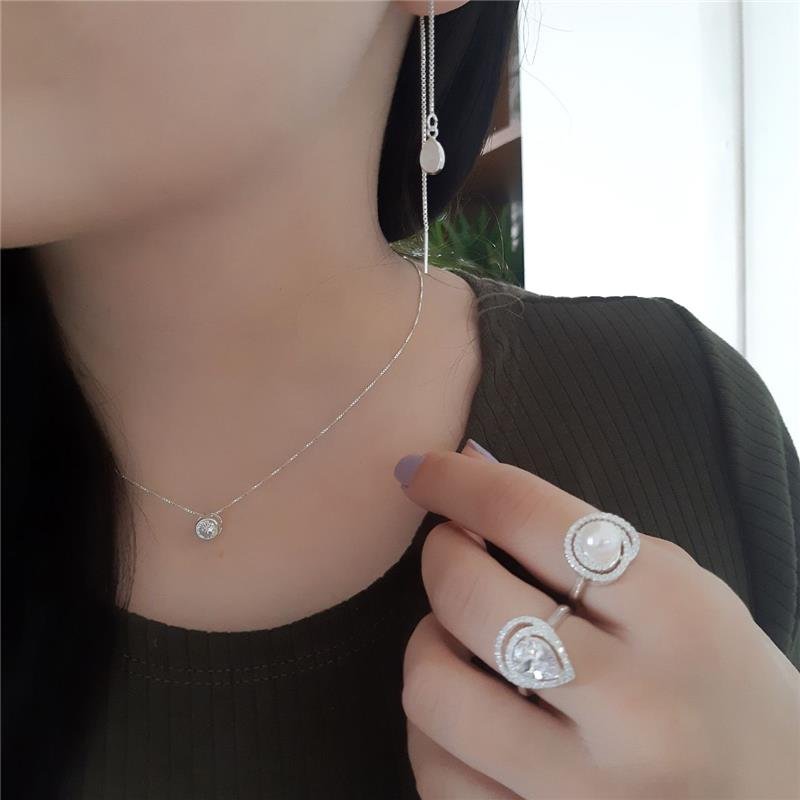 ANEL PRATA 925 PÉROLA COM ESPIRAL DE ZIRCÔNIA