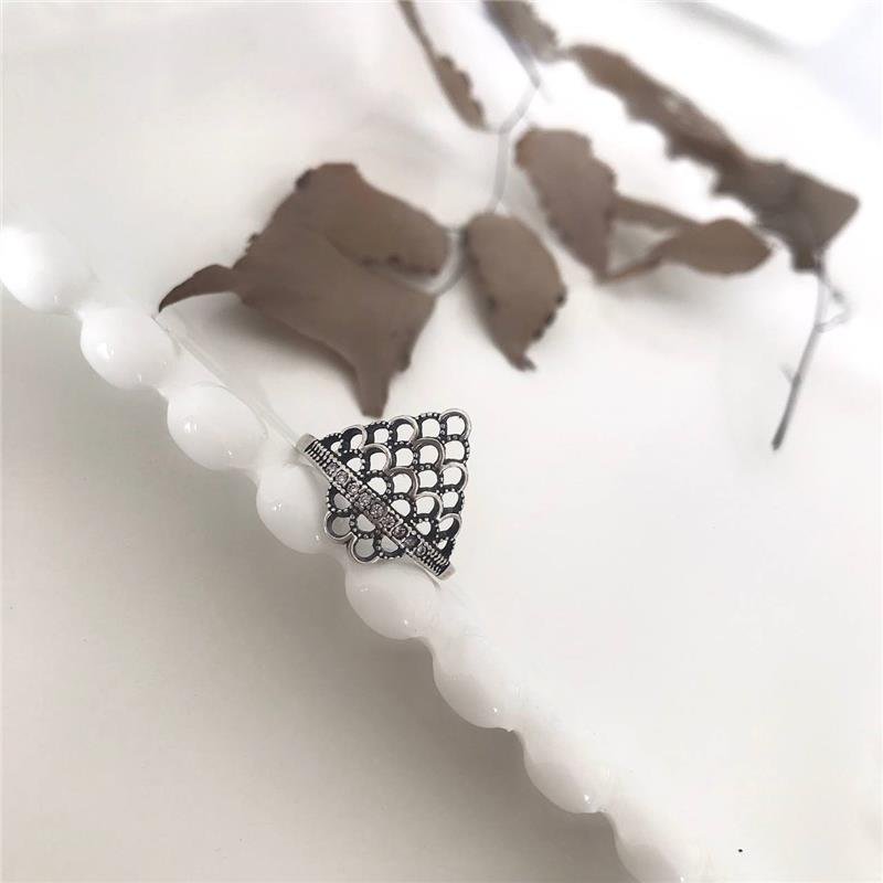 ANEL PRATA 925 PIRÂMIDE COLMEIA