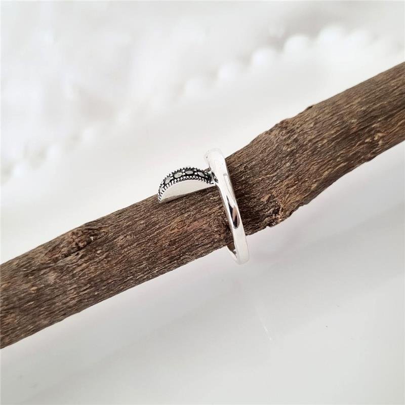 ANEL PRATA 925 PREGO CRAVEJADO PONTA VERMELHA