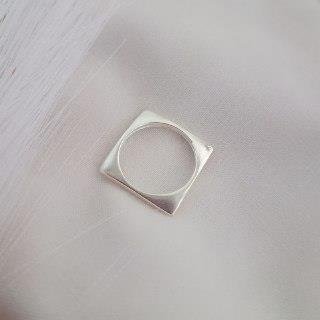 ANEL PRATA 925 QUADRADO