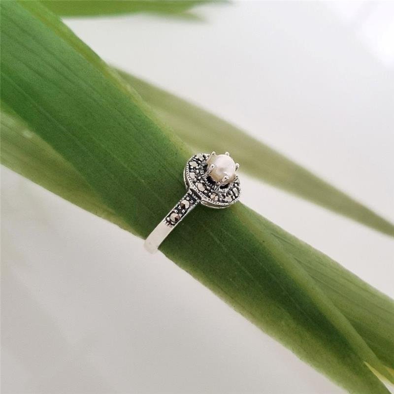 ANEL PRATA 925 REDONDO COM PÉROLA