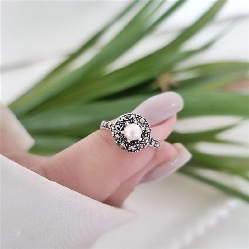 ANEL PRATA 925 REDONDO COM PÉROLA