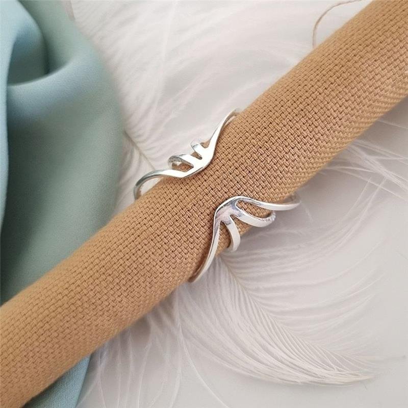 ANEL PRATA 925 REGULÁVEL QUATRO LINHAS CURVAS