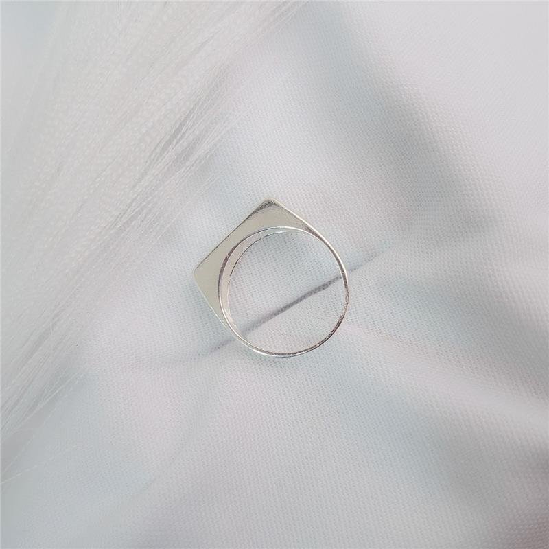 ANEL PRATA 925 RETANGULAR LISO