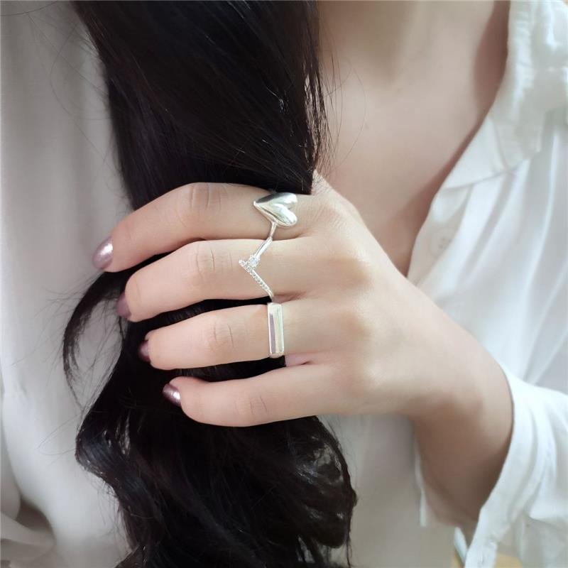 ANEL PRATA 925 RETANGULAR LISO