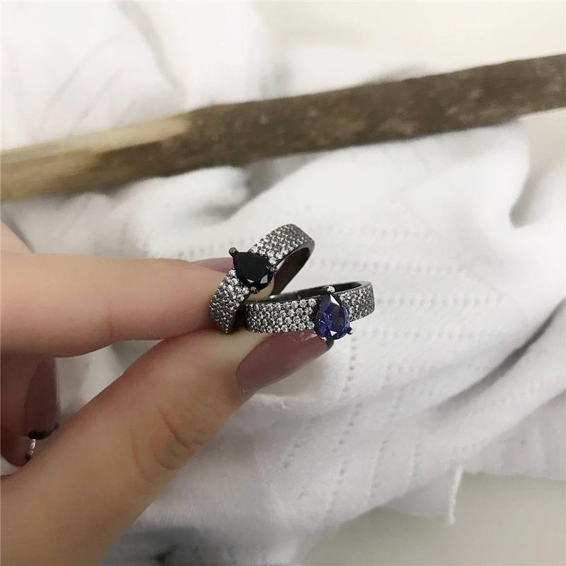 ANEL PRATA 925 RÓDIO GOTA AZUL