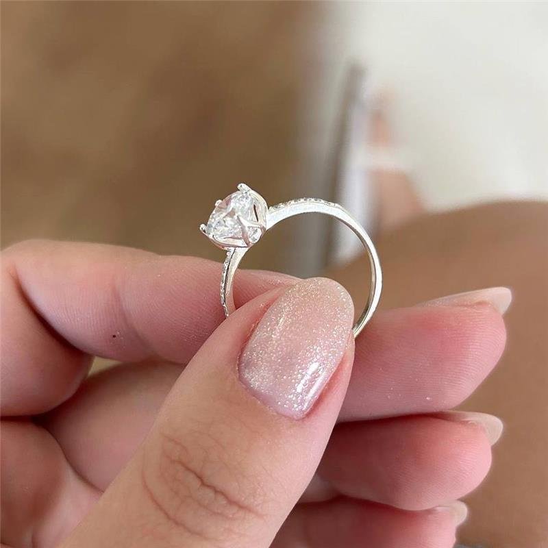 ANEL PRATA 925 SOLITÁRIO 9MM CRAVEJADO