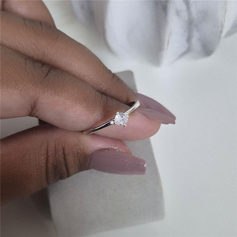 ANEL PRATA 925 SOLITARIO 'AMOR ETERNO'