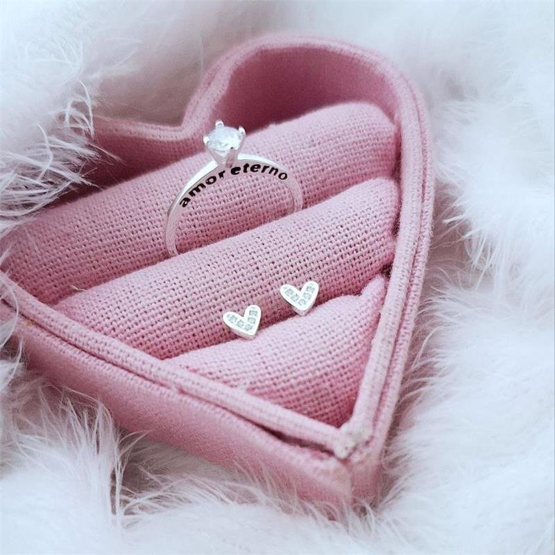 ANEL PRATA 925 SOLITARIO 'AMOR ETERNO'