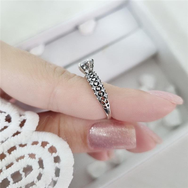 ANEL PRATA 925 SOLITÁRIO ARO TRIPLO CORAÇÕES