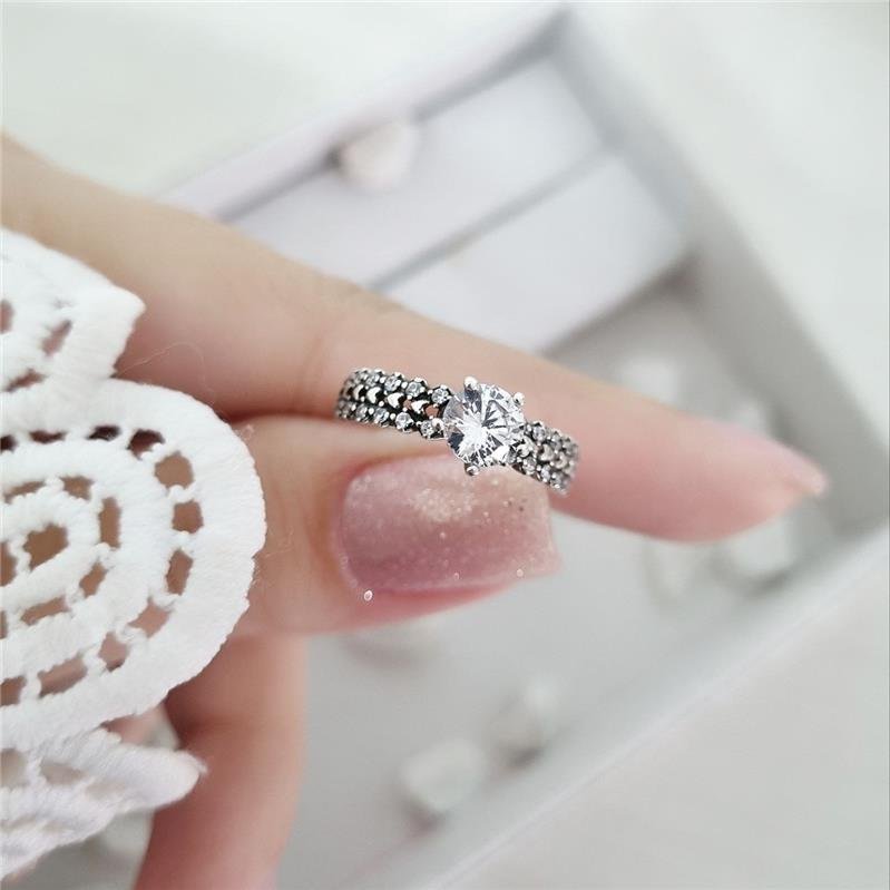 ANEL PRATA 925 SOLITÁRIO ARO TRIPLO CORAÇÕES