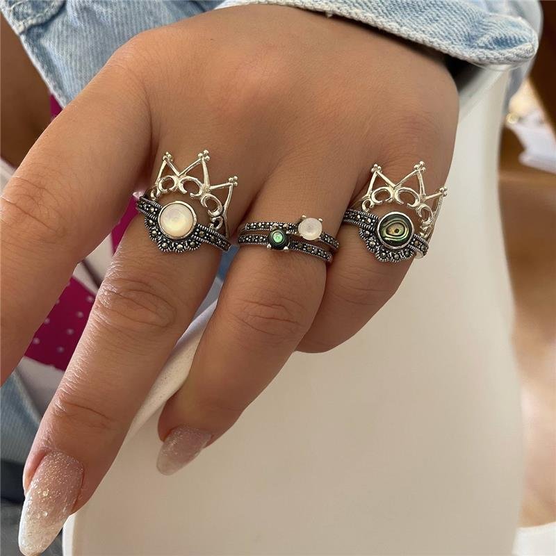 ANEL PRATA 925 SOLITÁRIO COM PEDRA NATURAL