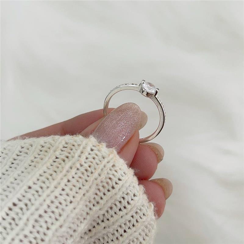 ANEL PRATA 925 SOLITÁRIO COM ZIRCÔNIAS