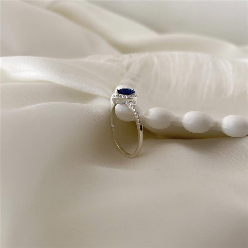 ANEL PRATA 925 SOLITÁRIO CORAÇÃO COM PEDRA CORES