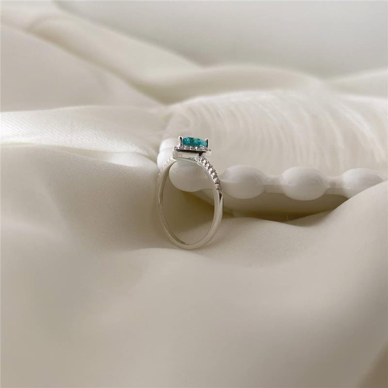 ANEL PRATA 925 SOLITÁRIO CORAÇÃO COM PEDRA CORES