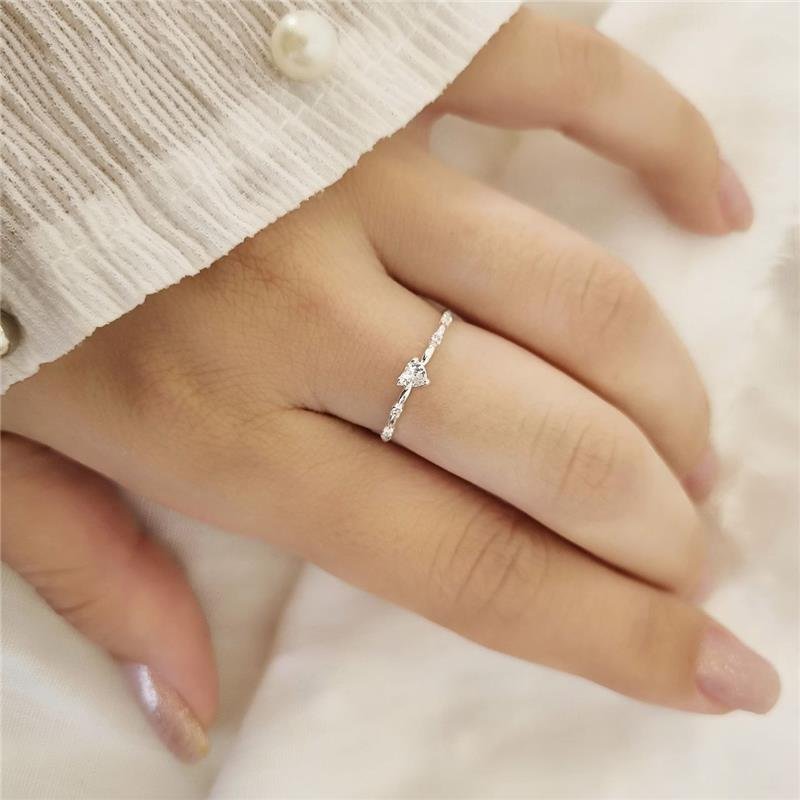 ANEL PRATA 925 SOLITÁRIO CORAÇÃO PEDRAS COLORIDAS LATERAIS