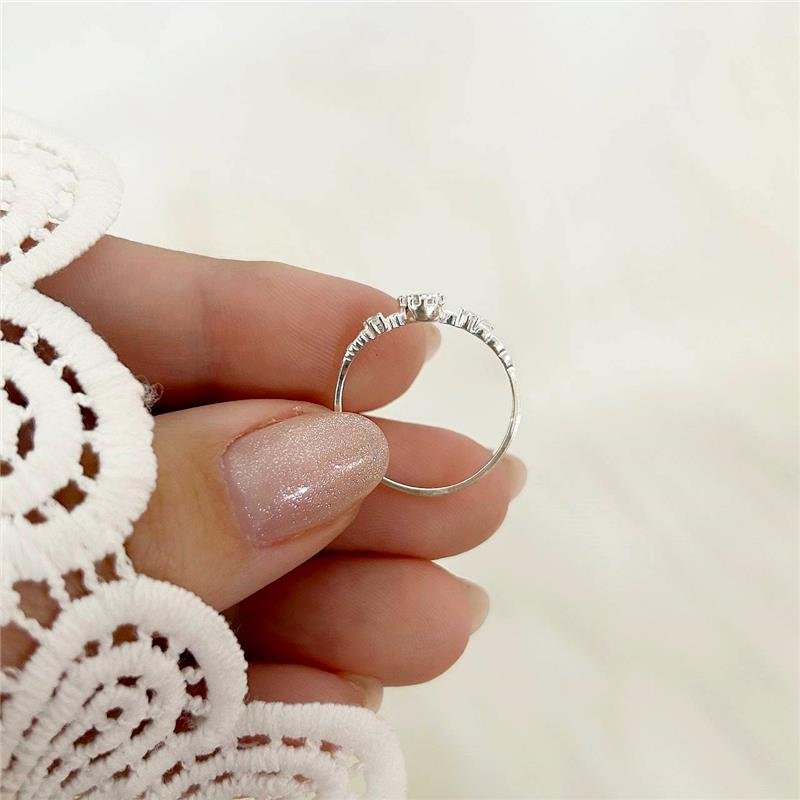 ANEL PRATA 925 SOLITÁRIO DOIS AROS ENTRELAÇADOS