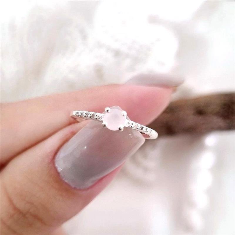 ANEL PRATA 925 SOLITÁRIO LATERAIS CRAVEJADA