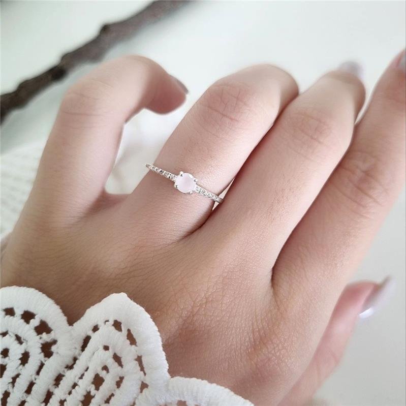 ANEL PRATA 925 SOLITÁRIO LATERAIS CRAVEJADA